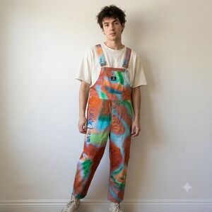 Converse x Come Tees Mens Overalls Medium Multi Color Tie Dye Streetwear